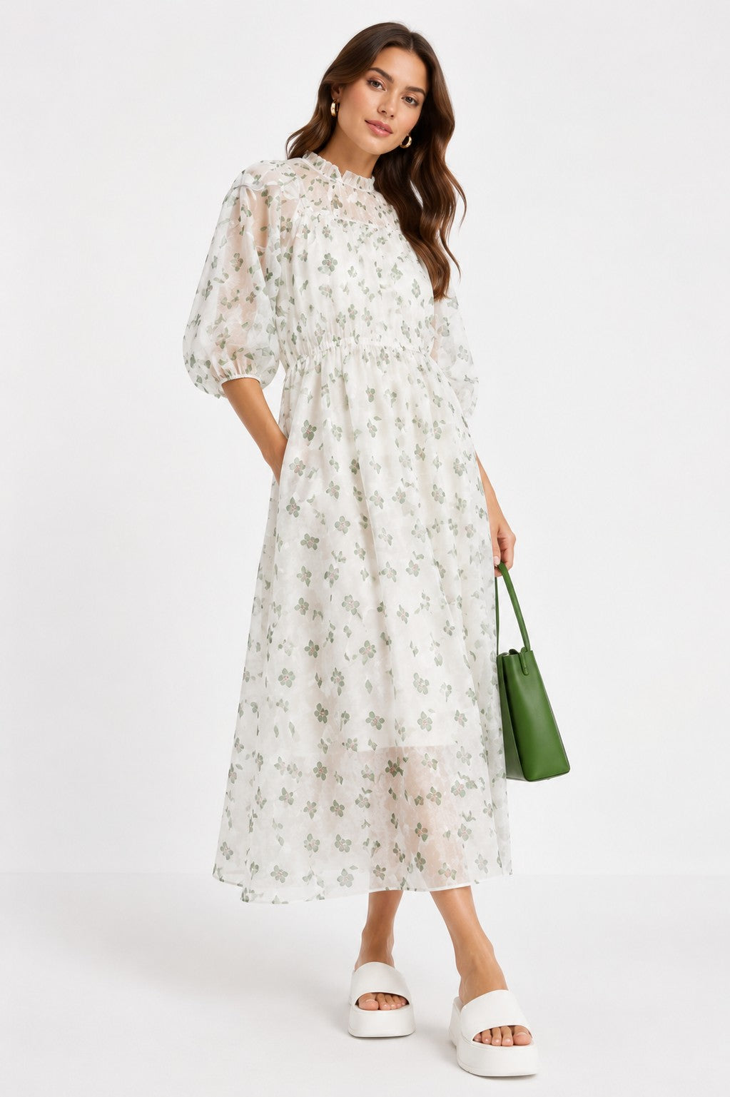 Lost Ink Womens Tiered Binding Detail Midaxi Dress In Multi