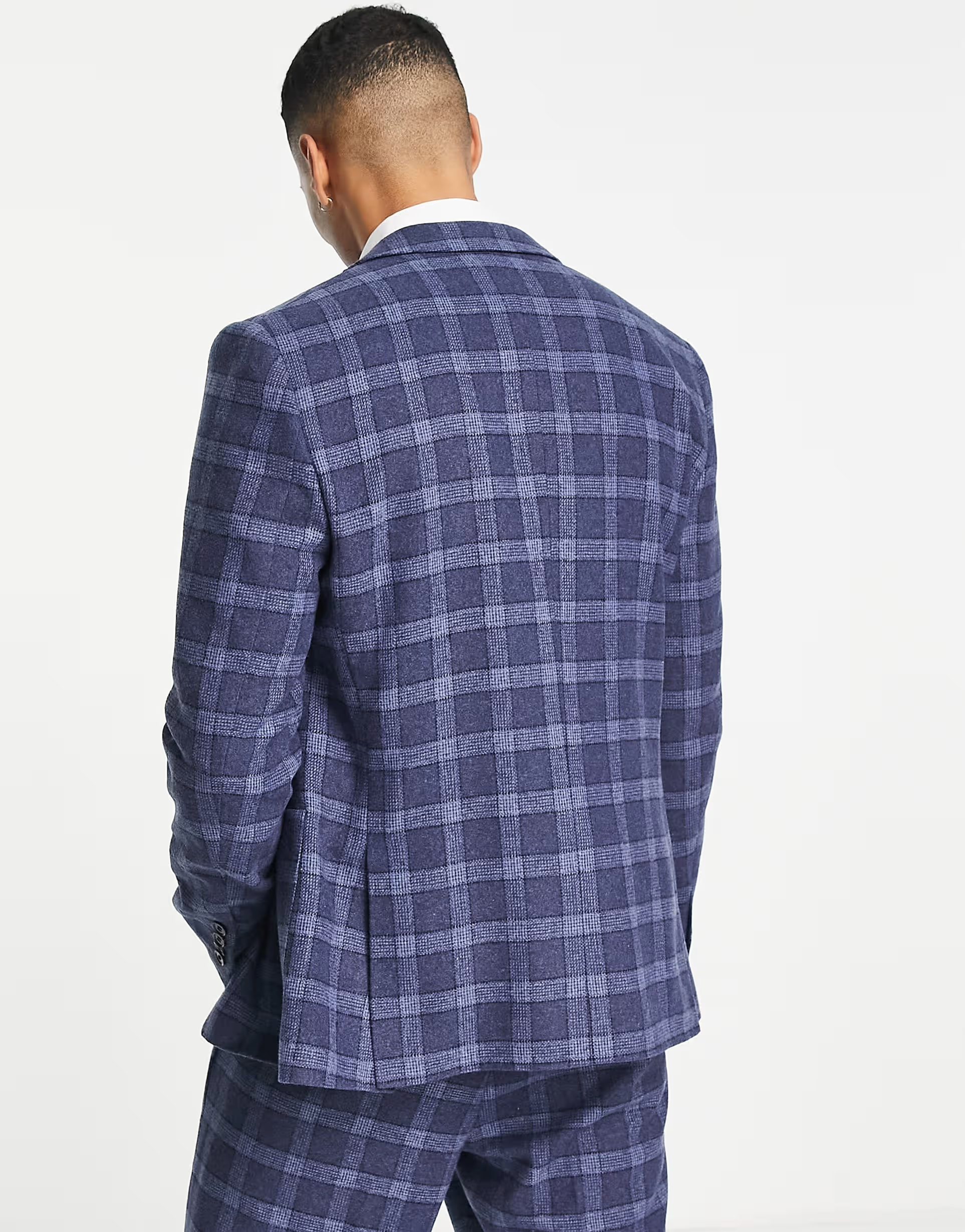 Harry Brown Mens Suit Jacket in Blue Check