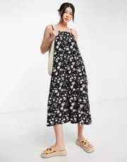 QED London Womens Soft Touch Cami Strap Swing In Black