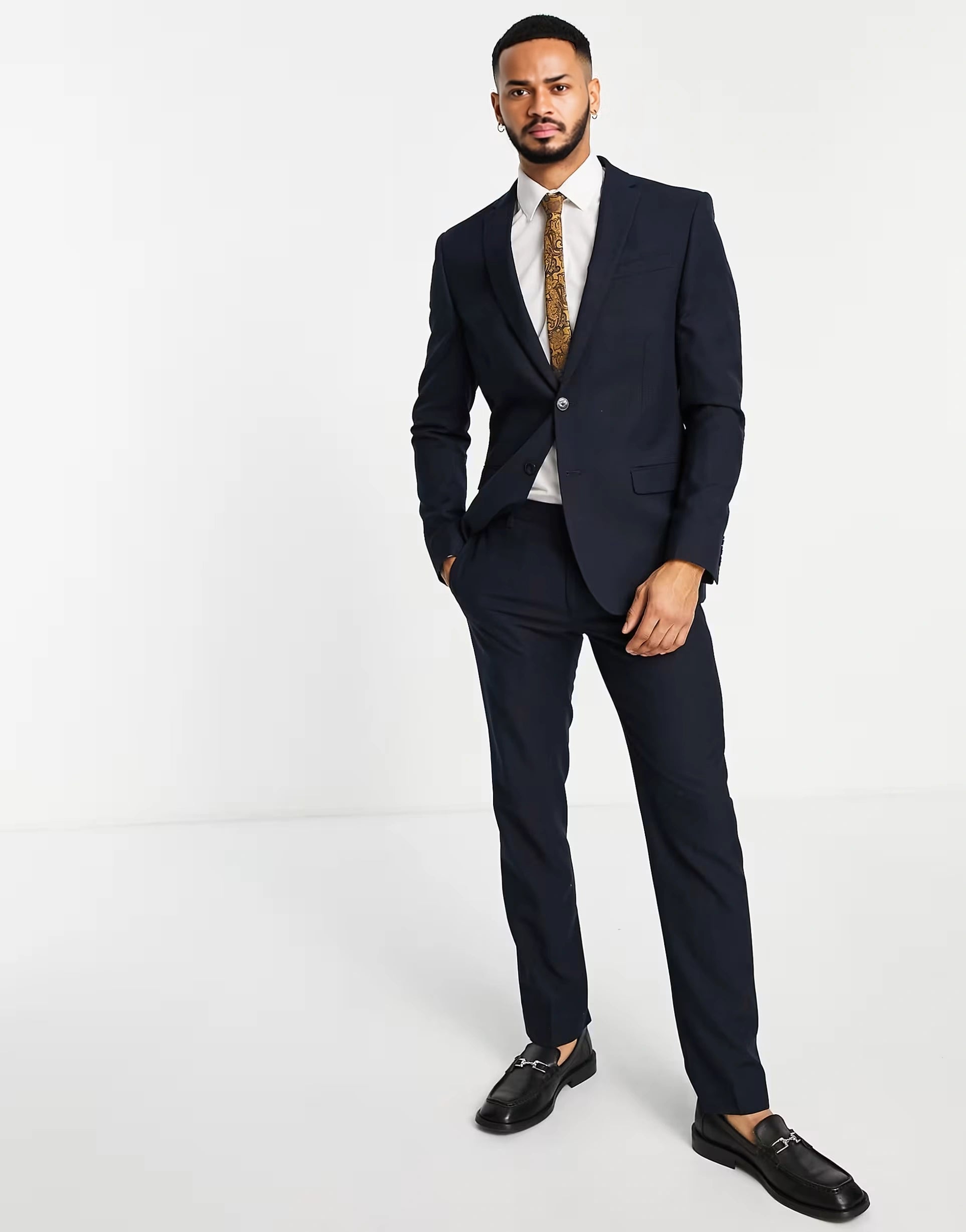 Mens Ben Sherman Slim Suit Jacket in Navy