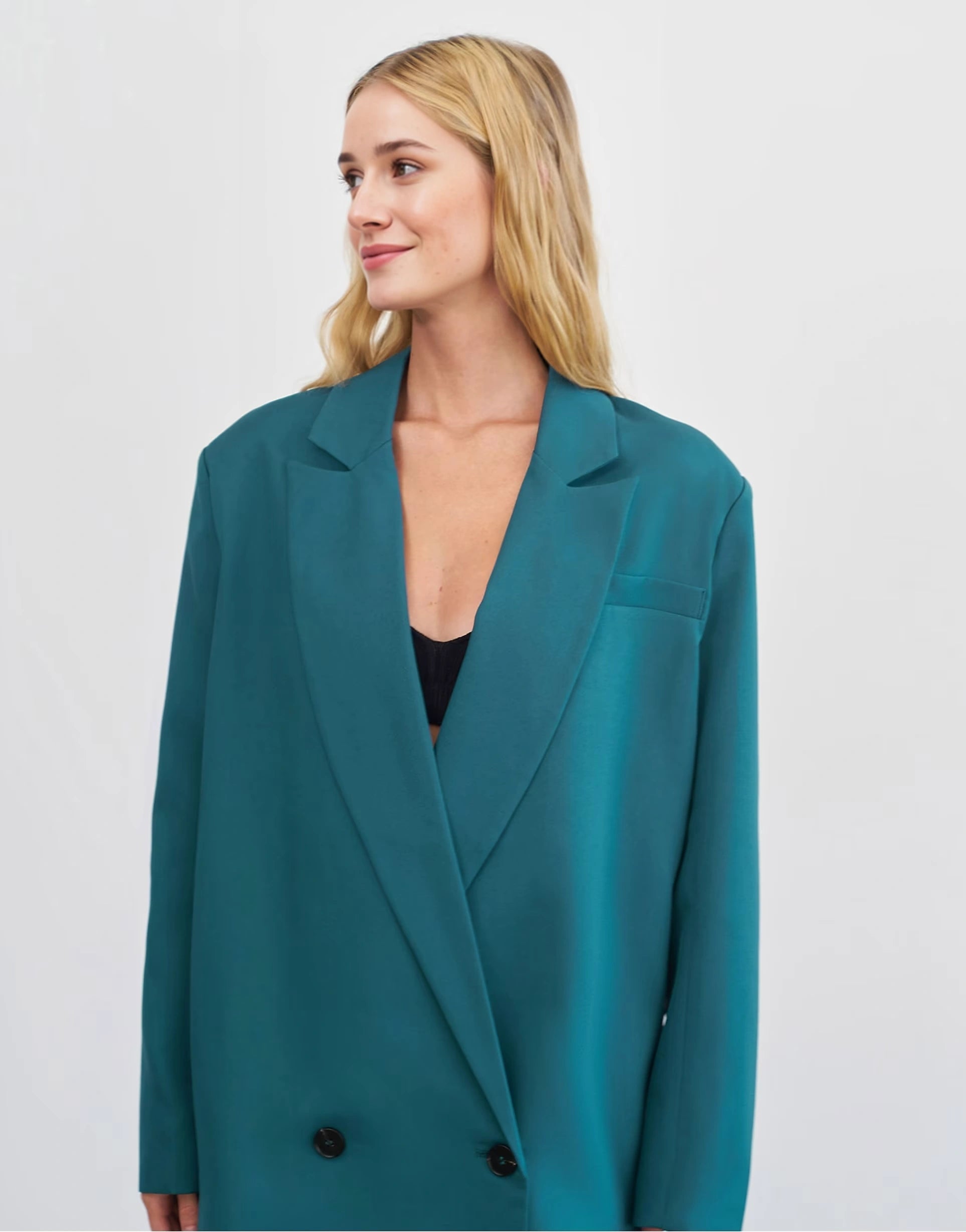 4th & Reckless Womens X Elsa Hosk Tailored Blazer Co Ord in Teal
