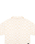 Puma Women's Beige and White Downtown Checkerboard Shirt