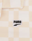 Puma Women's Beige and White Downtown Checkerboard Shirt