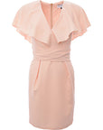 Closet London Women's Pink Ruffle Pleated Mini Dress