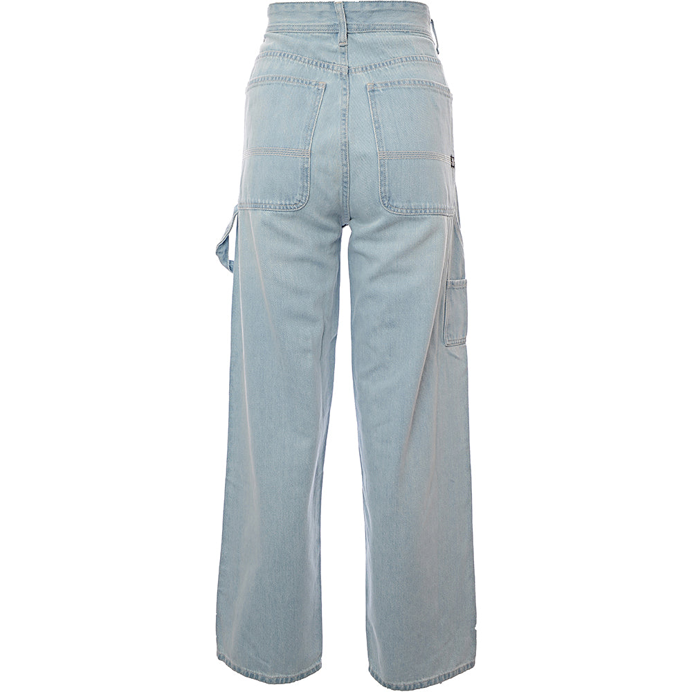 Element Womens Utility Jeans in Bleached Denim Blue