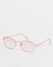 Jeepers Peepers Womens Oval Frame Sunglasses In Pink