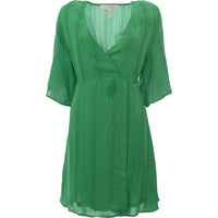 Liquorish Womens Wrap Mini Dress in Green