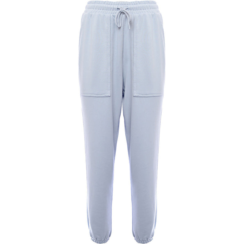 Puma Mens Pale Blue Downtown Joggers with Checkerboard Pocket