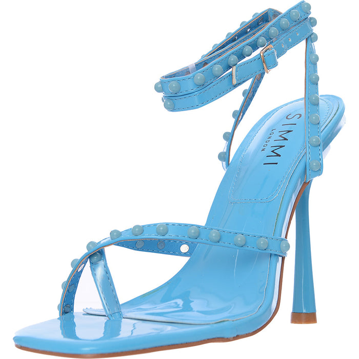 Simmi London Womens Blue Beach Heeled Sandals