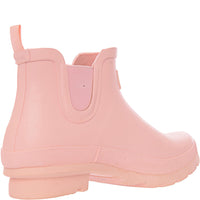 Juicy Couture Womens Short Wellington Boots with Rubber Patch Logo in Pink