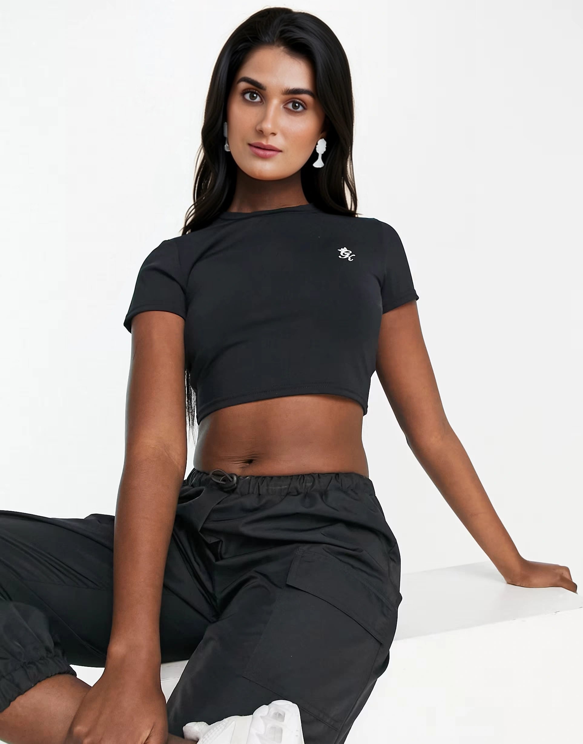 Gym King Womens Core 365 Crop T-Shirt In Black