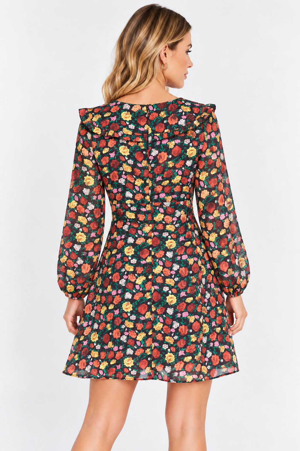 TRENDYOL Womens Flower Printed Mini Dress In Multi