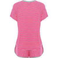 DKNY Womens Pink Stripe Stripe Jersey Logo T-Shirt and Short Set