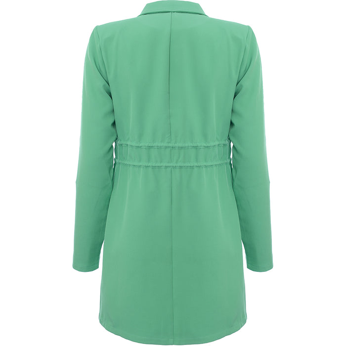 Saint Genies Women's Green Tie Front Blazer