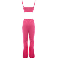 Flounce London Womens Pink Satin Cut-Out Jumpsuit