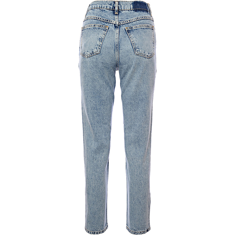 Mango Womens Mom Jeans In Light Denim Wash