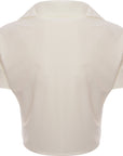 Glamorous Women's White Button Front Crop Top