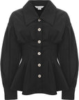 Urban Revivo Women's Black Cinched Waisted Jacket