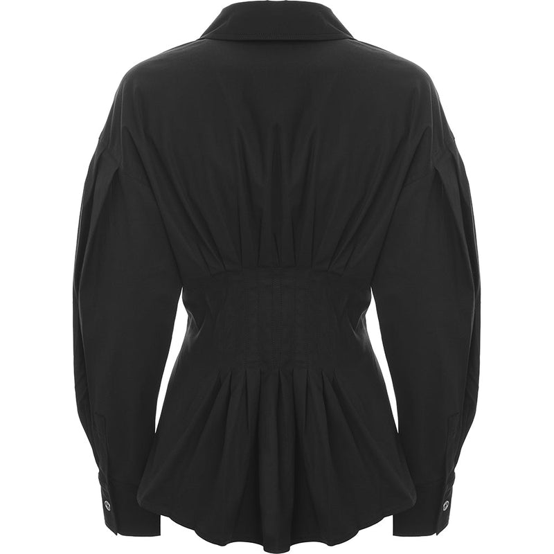 Urban Revivo Women's Black Cinched Waisted Jacket