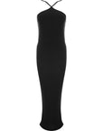 Public Desire Women's Black Double Layer Slinky Halterneck Maxi Dress