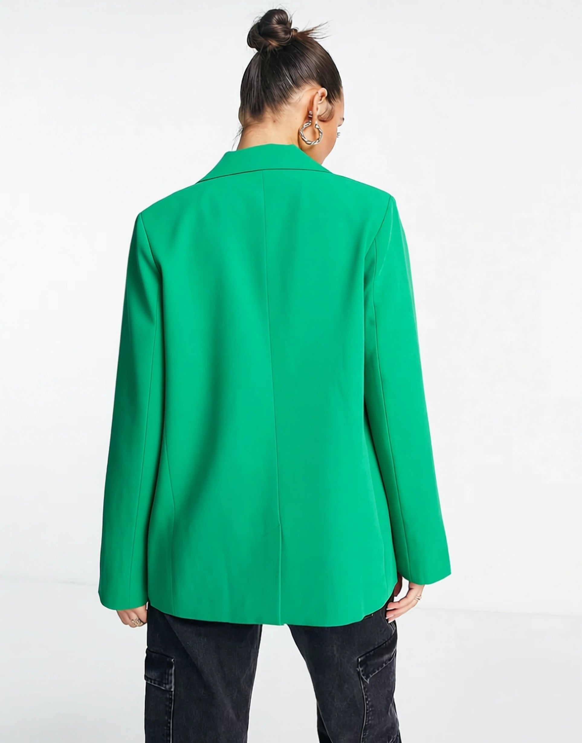 Envii Womens Oversized Blazer in Bold Green Co-Ord In Green