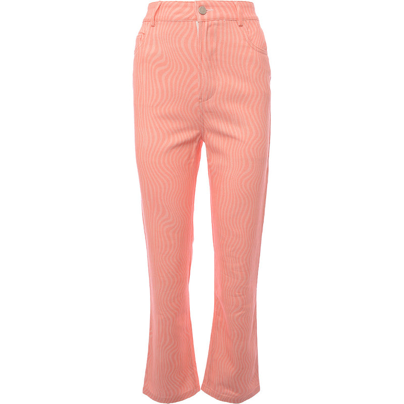 Peppermayo Womens Pink Retro Cigarette Trousers