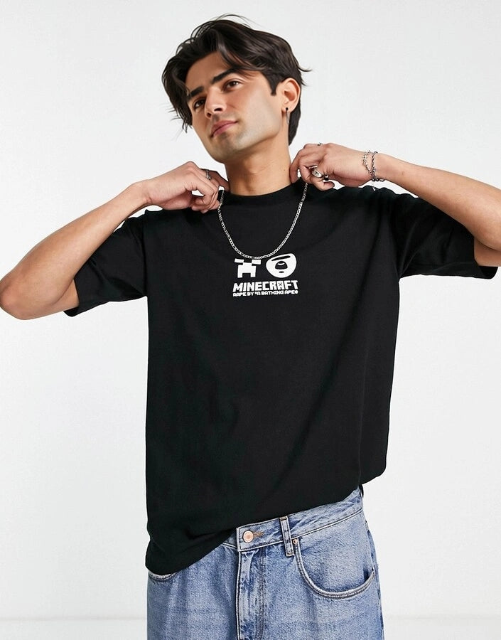 Aape By A Bathing Ape Mens Target Back Print T-Shirt In Black