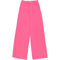 Extro & Vert Womens Pink Wide-Leg Trousers with Leg Split