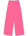 Extro & Vert Womens Pink Wide-Leg Trousers with Leg Split