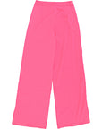 Extro & Vert Womens Pink Wide-Leg Trousers with Leg Split