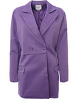 Extro & Vert Womens Oversized Blazer with Panel in Purple