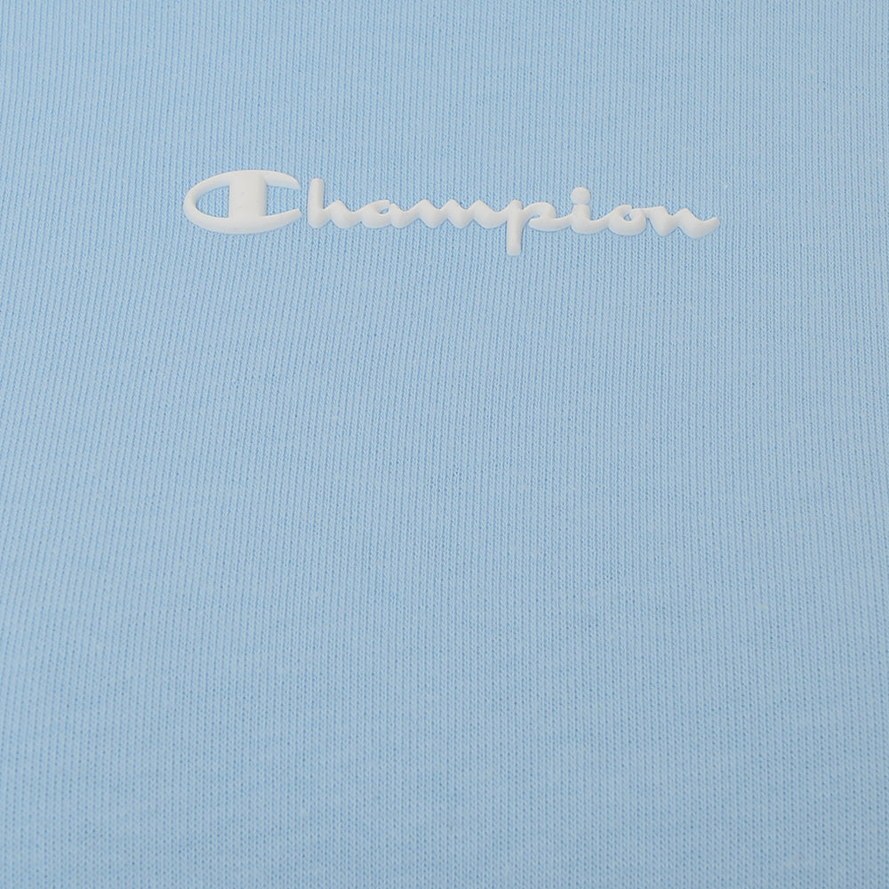 Champion Women's Blue Cropped Sweatshirt With Logo