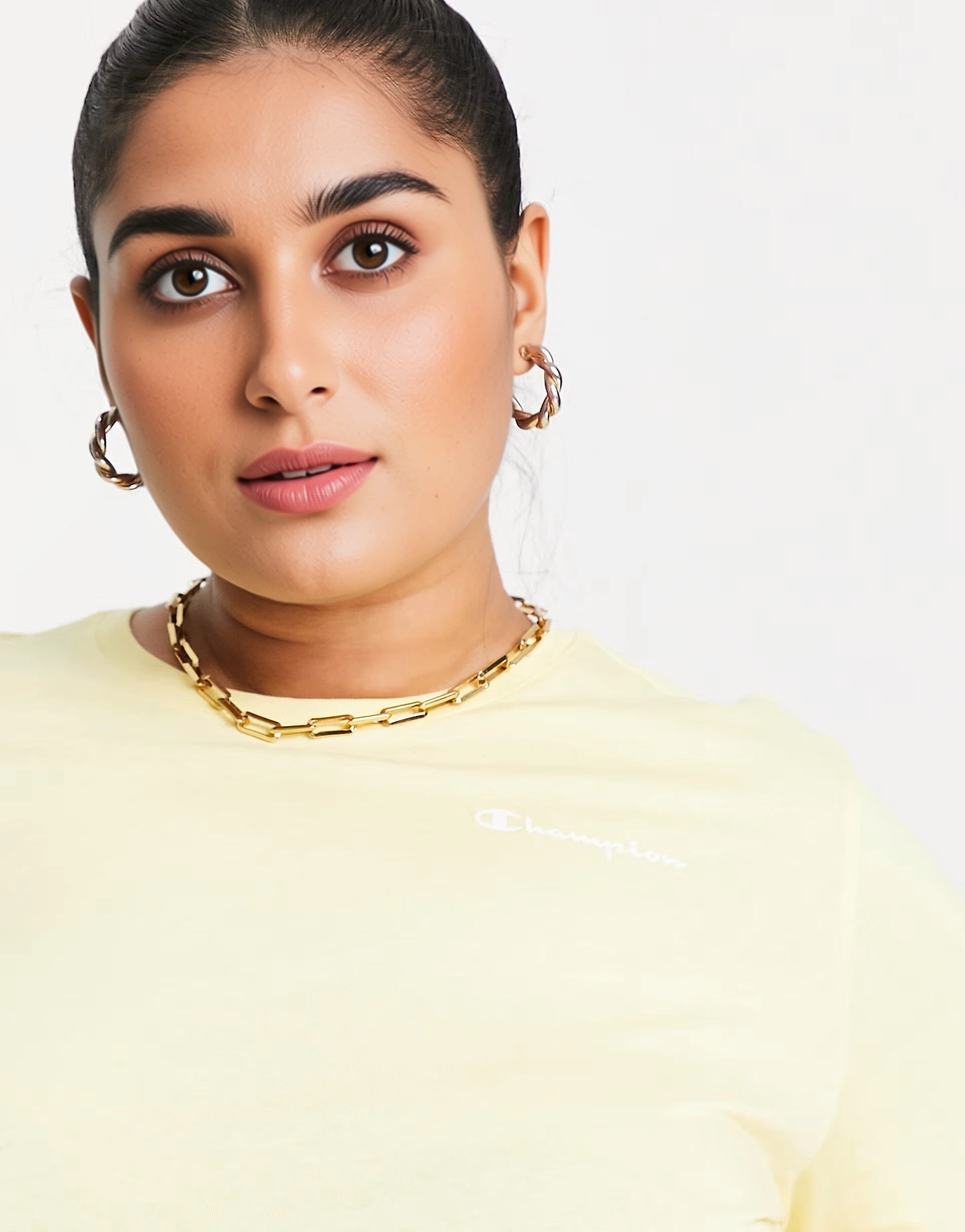 Womens Champion Plus T-Shirt in Yellow