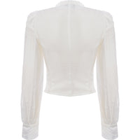 Urban Revivo Women's Off White Shirred Shirt