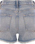 AllSaints Womens Light Blue Heidi Denim Shorts