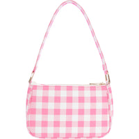 Forever New Women's Pink Check 90S Baguette Bag