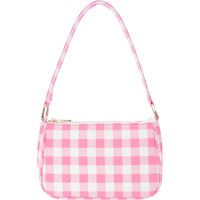 Forever New Women's Pink Check 90S Baguette Bag