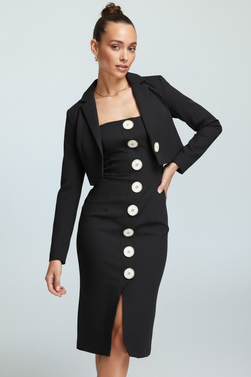 Finders Keepers Womens Benedetta Crop Blazer In Black