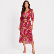 Hope & Ivy Womens Vanessa Wrap Dress In Pink