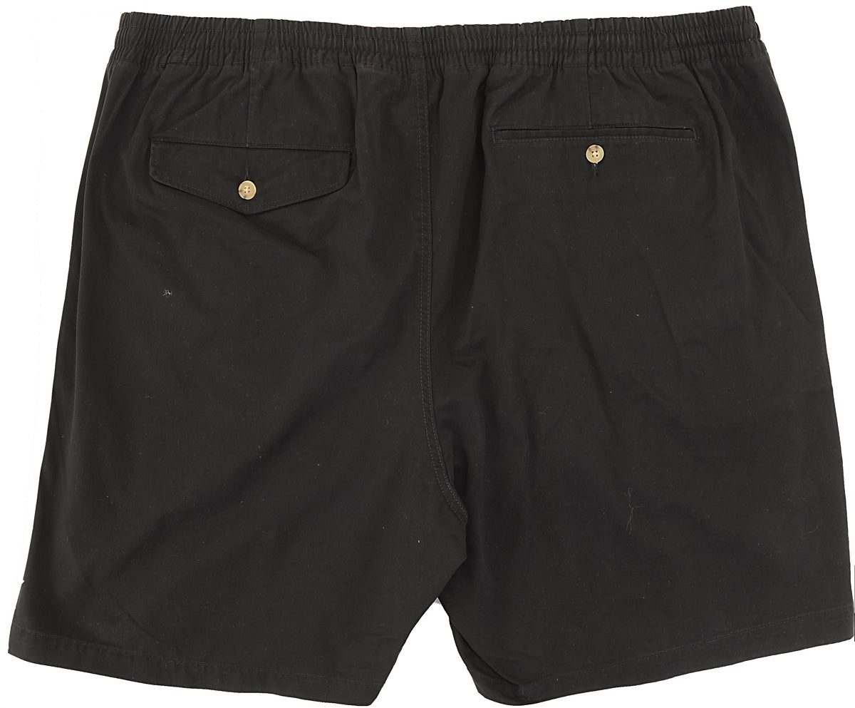 Polo Ralph Lauren Men's Black Big & Tall Prepster Icon Logo Twill Shorts