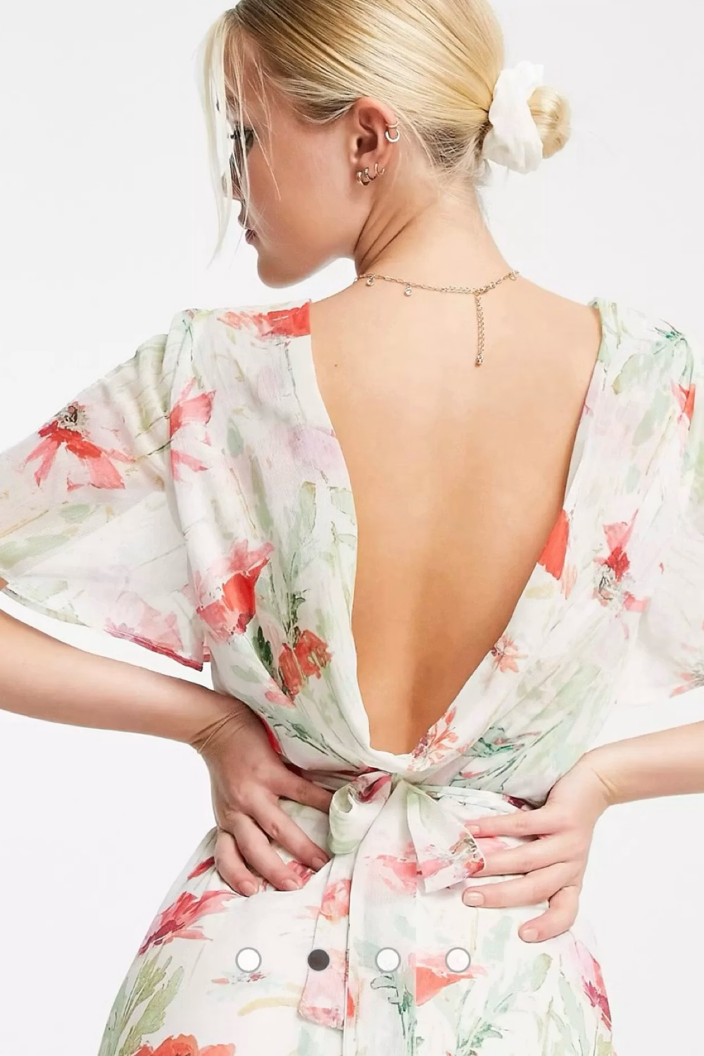 Hope & Ivy Womens Greta Floral Print Maxi Dress In Pink