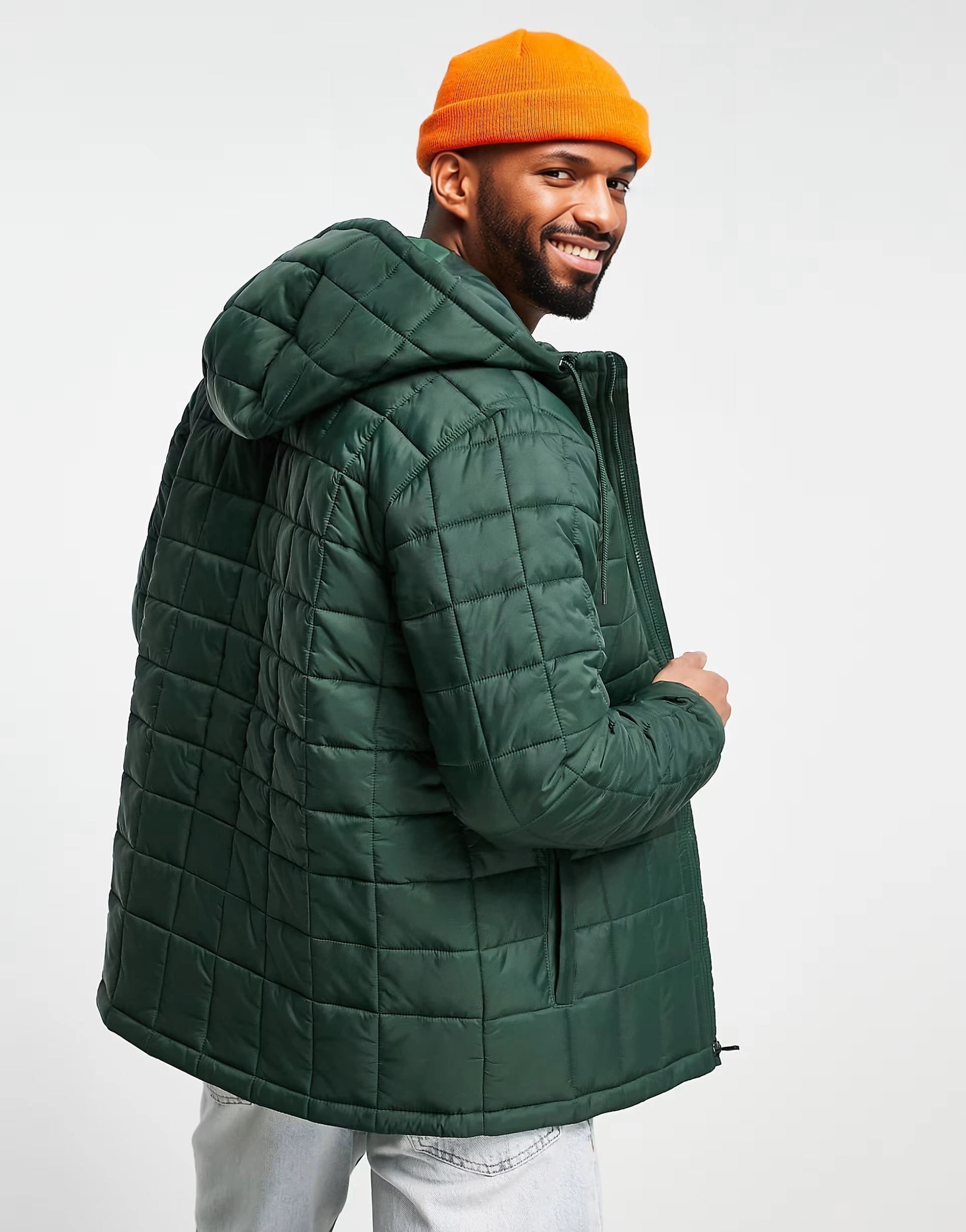 Mens Vans Woodbridge Ii Quilted Puffer in Khaki