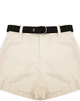 Womens Vans Clark Belted Shorts in White