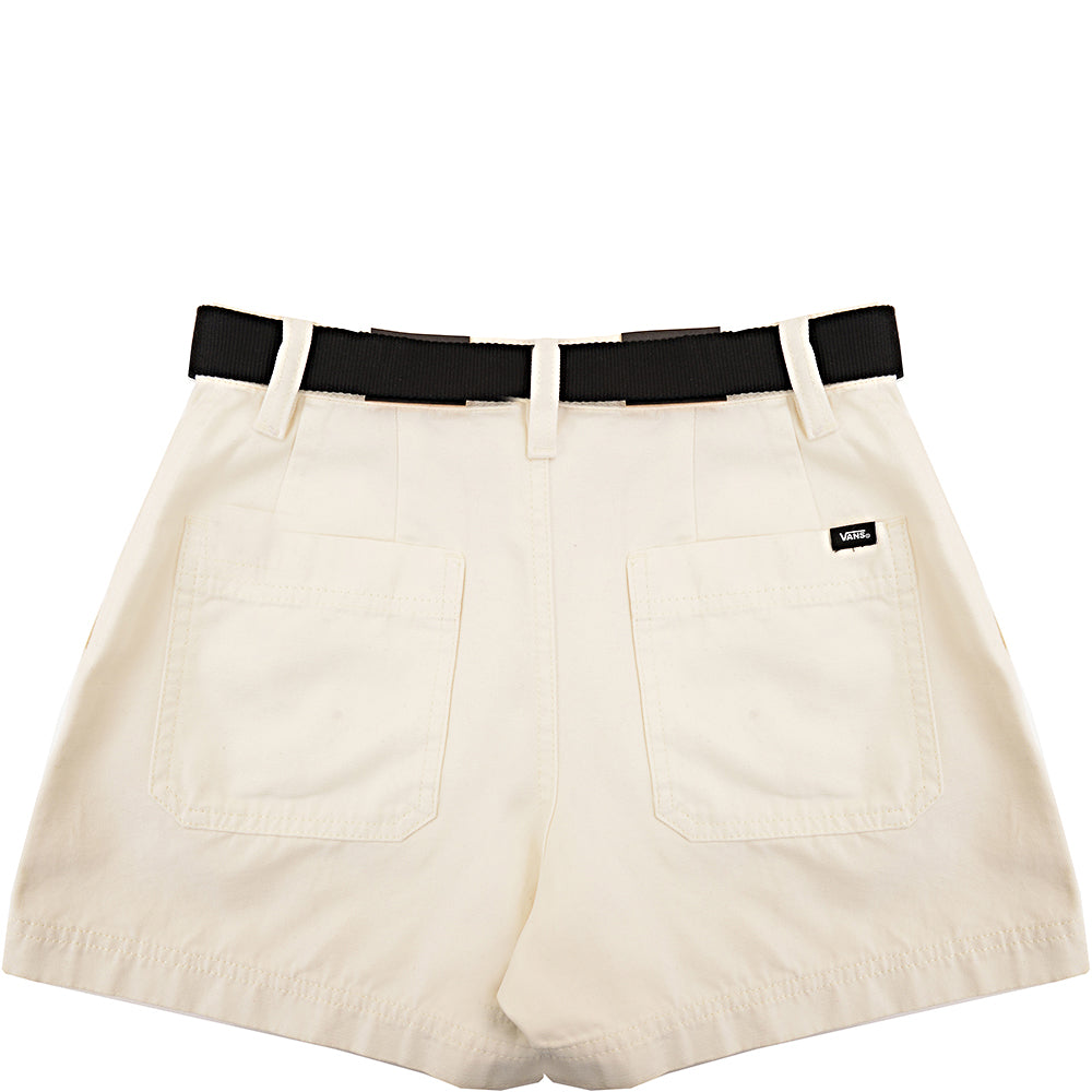 Womens Vans Clark Belted Shorts in White