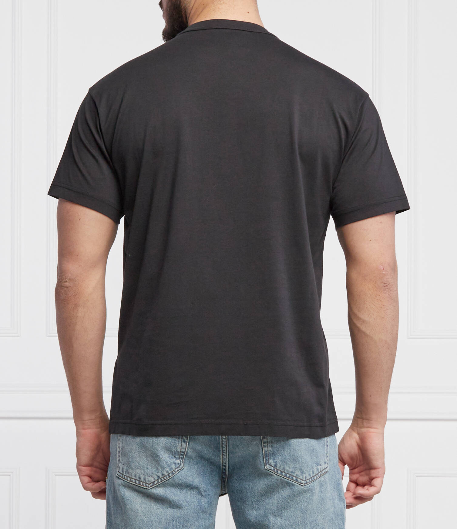 Mens Versace Jeans Couture Vintage Wash Photoprint T-Shirt in Black
