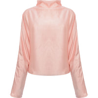 Pretty Lavish Women's Pink High Neck Backless Blouse