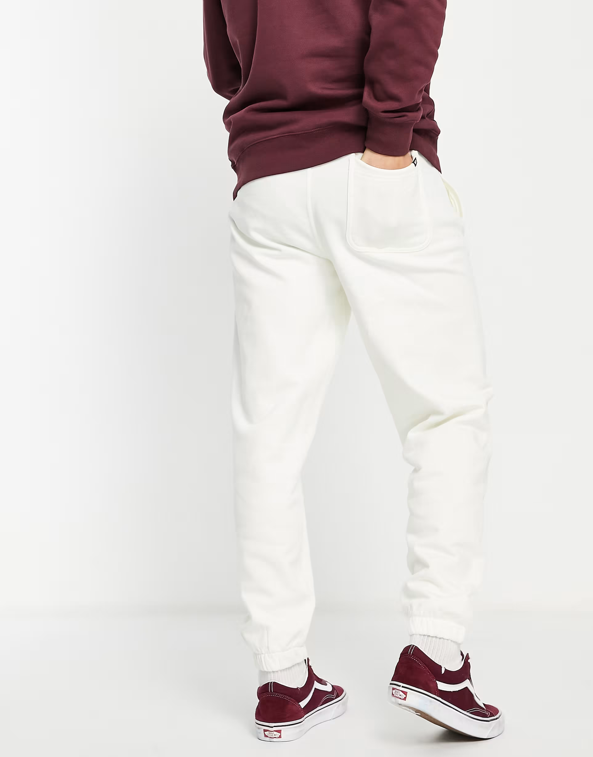 Mens Vans Core Basic Fleece Joggers in White