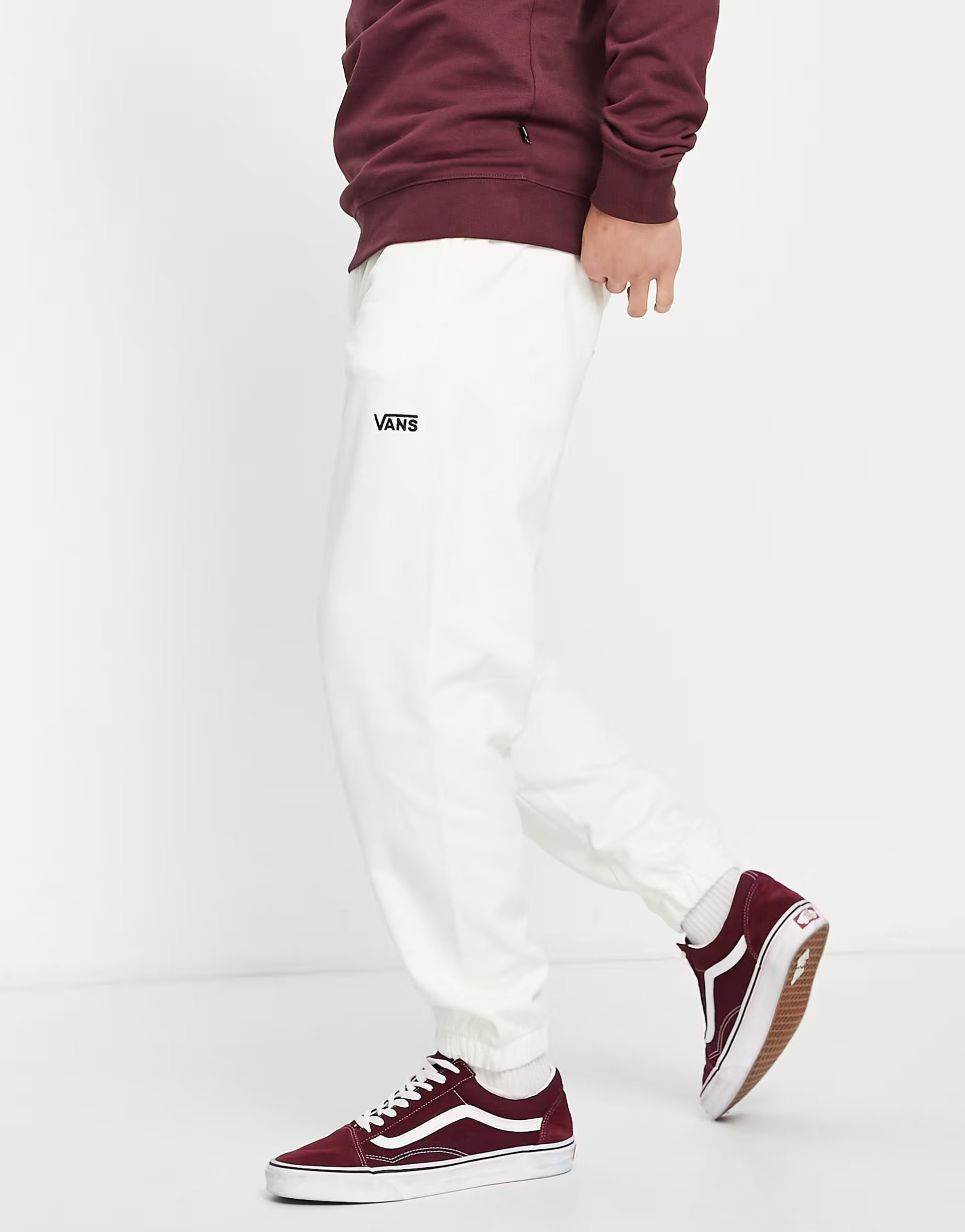 Mens Vans Core Basic Fleece Joggers in White