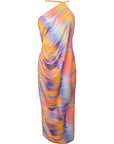 First Distraction Womens The Label Satin Open Back Dress in Multicoloured