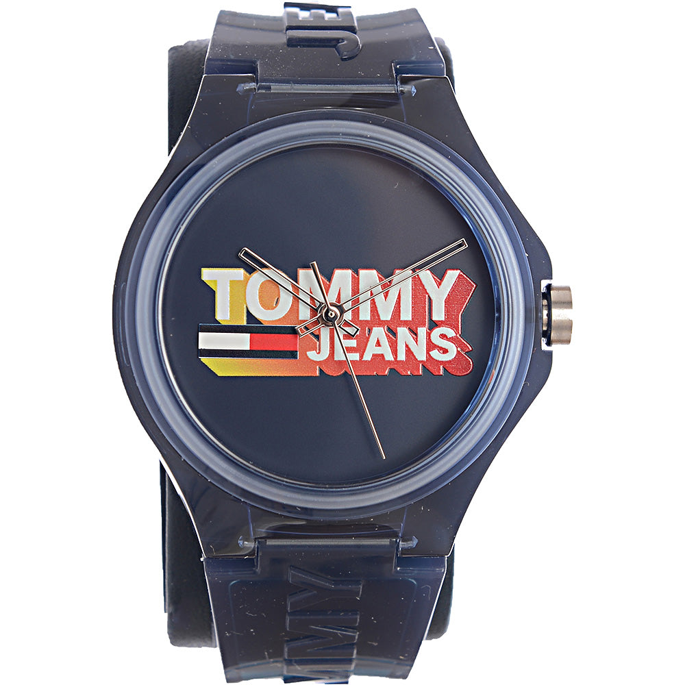 Tommy Jeans Mens Silicone Watch in Navy